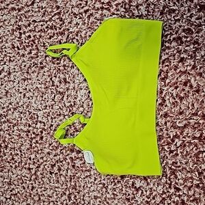 Xersion Ribbed Neon Skinny Strap Sports Bra NWT Size S